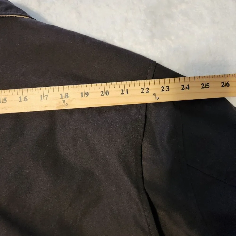 Vtg Polo Ralph Lauren Black Harrington Jacket Plaid Lined Zip Up Mens Sz 3XB Big